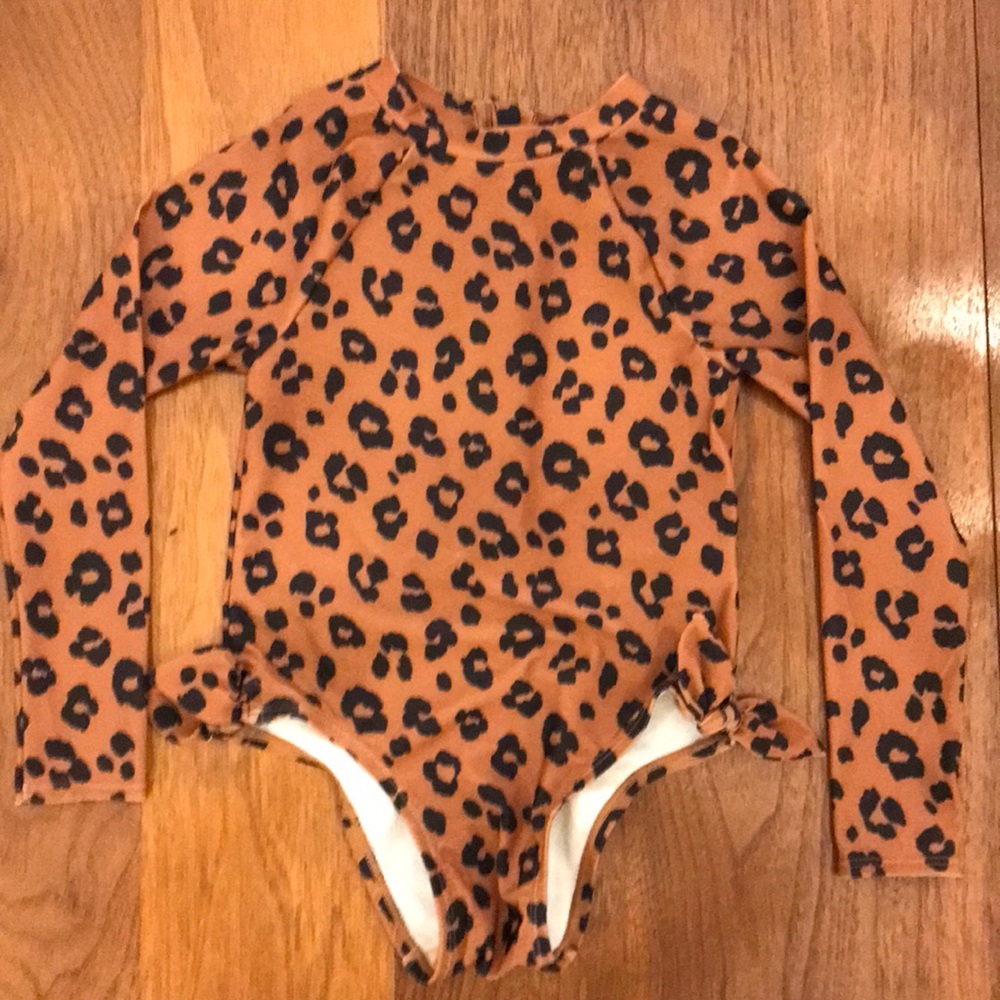 NWOT Leopard swimsuit 5t girl one piece